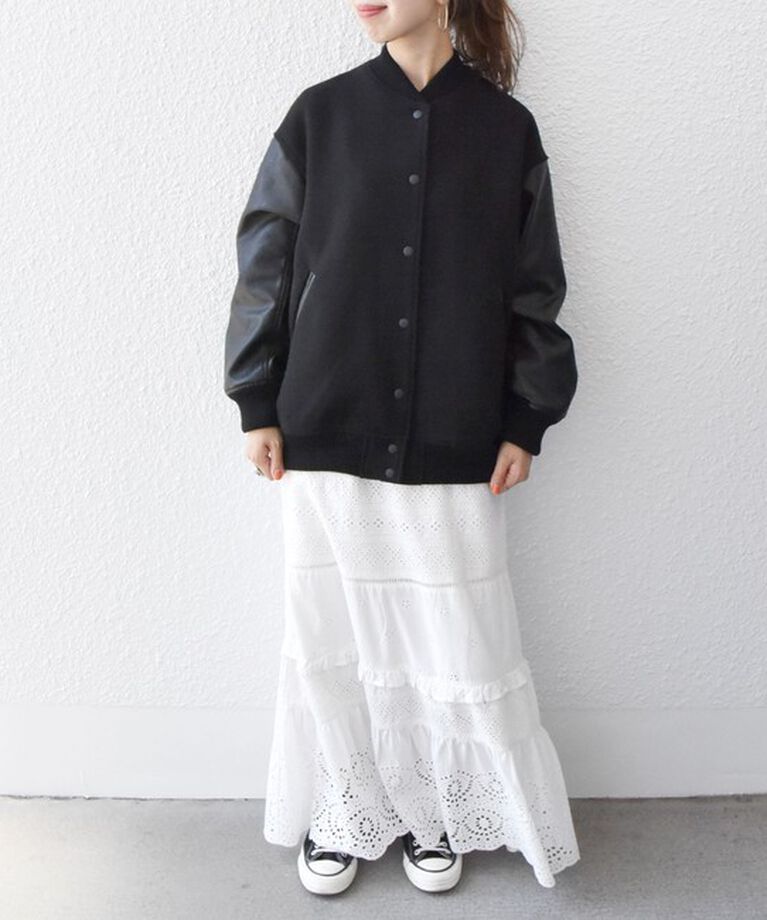 SHIPS any「【WEB限定】SHIPS any: バーシティ ジャケット 24FW」|ブルゾン・スタジャン|