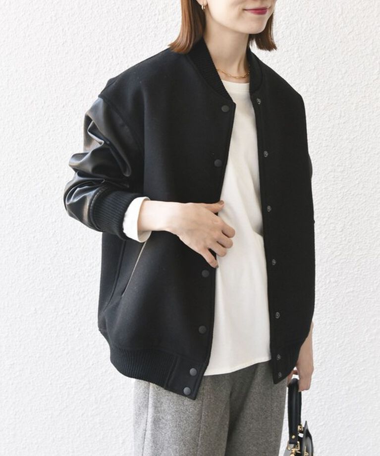 SHIPS any「【WEB限定】SHIPS any: バーシティ ジャケット 24FW」|ブルゾン・スタジャン|