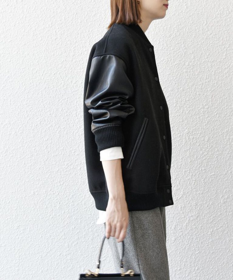 SHIPS any「【WEB限定】SHIPS any: バーシティ ジャケット 24FW」|ブルゾン・スタジャン|