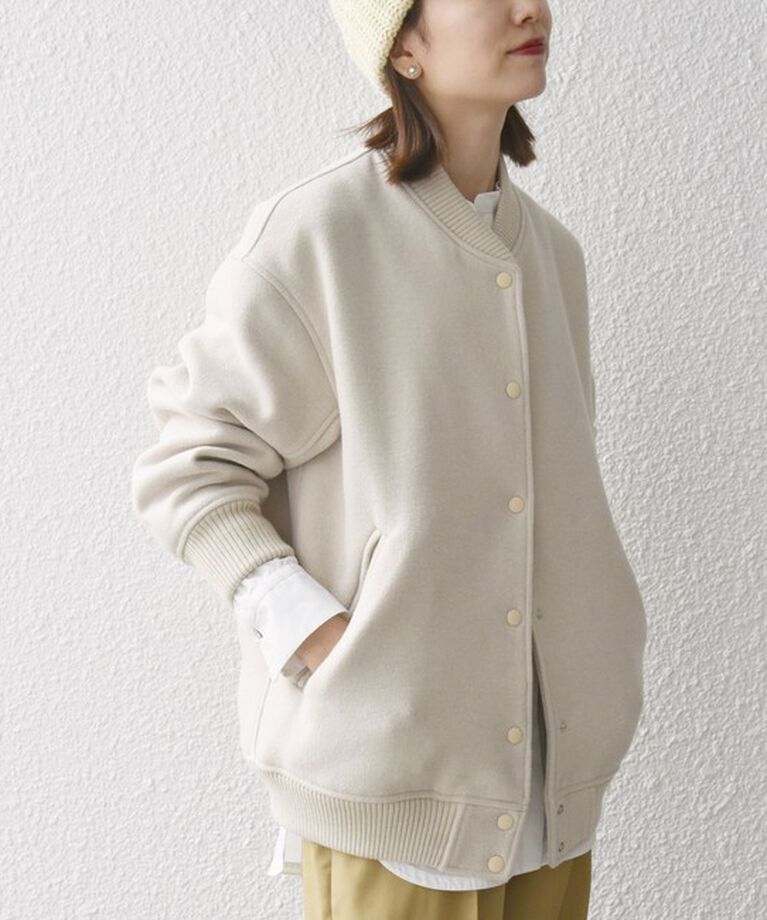 SHIPS any「【WEB限定】SHIPS any: バーシティ ジャケット 24FW」|ブルゾン・スタジャン|