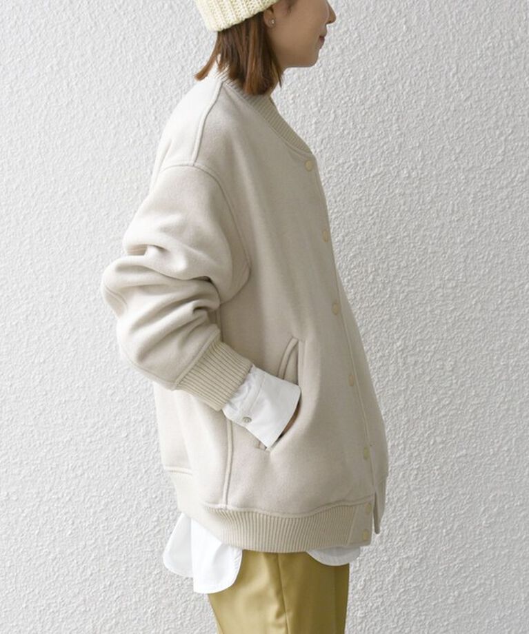SHIPS any「【WEB限定】SHIPS any: バーシティ ジャケット 24FW」|ブルゾン・スタジャン|