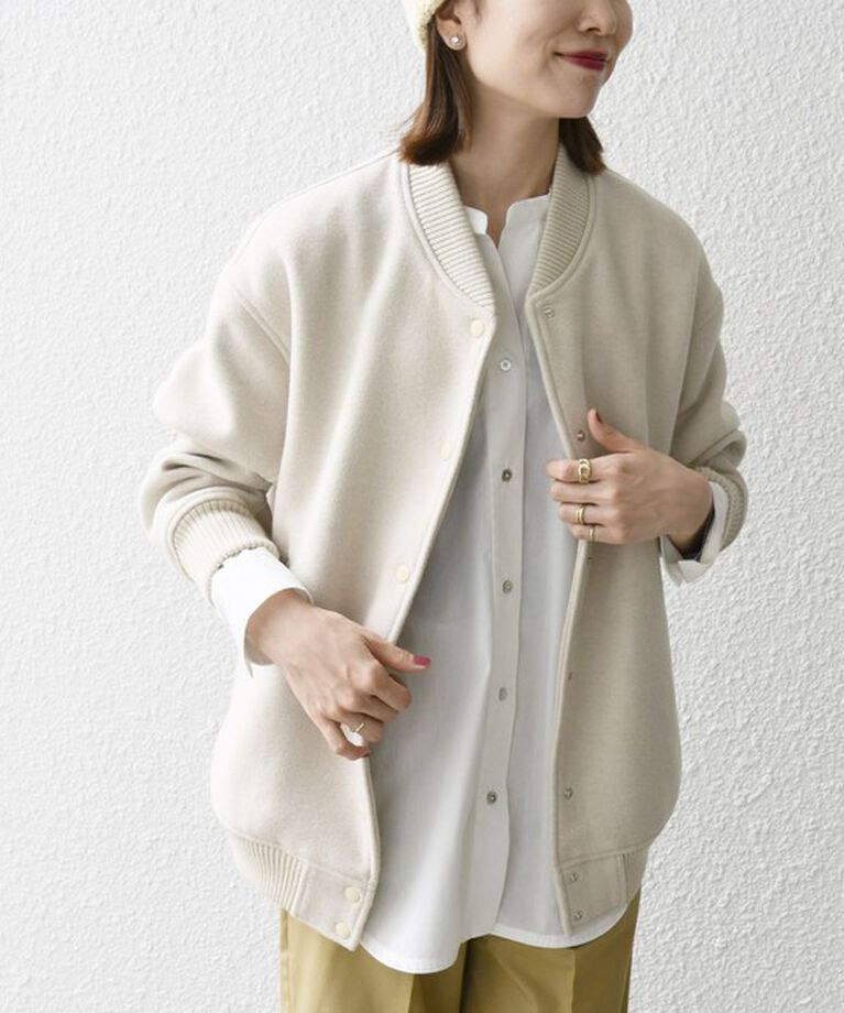 SHIPS any「【WEB限定】SHIPS any: バーシティ ジャケット 24FW」|ブルゾン・スタジャン|