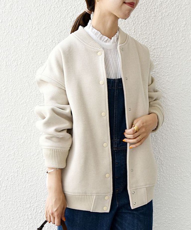 SHIPS any「【WEB限定】SHIPS any: バーシティ ジャケット 24FW」|ブルゾン・スタジャン|