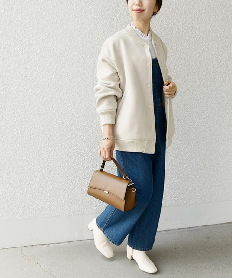SHIPS any「【WEB限定】SHIPS any: バーシティ ジャケット 24FW」|ブルゾン・スタジャン|