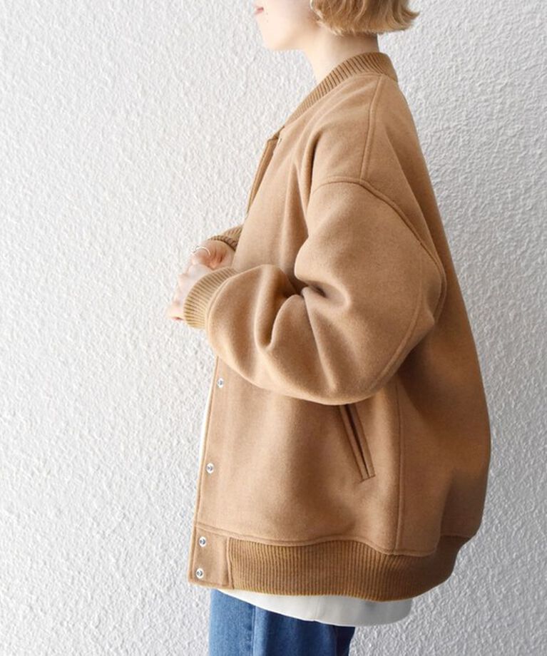 SHIPS any「【WEB限定】SHIPS any: バーシティ ジャケット 24FW」|ブルゾン・スタジャン|