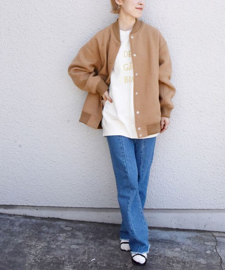 SHIPS any「【WEB限定】SHIPS any: バーシティ ジャケット 24FW」|ブルゾン・スタジャン|