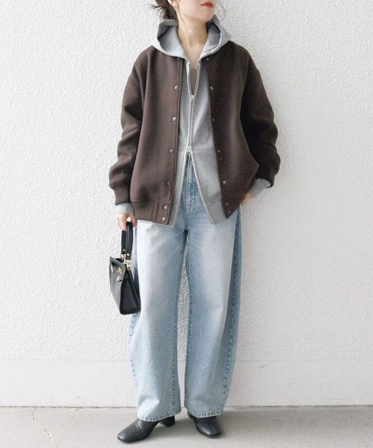 SHIPS any「【WEB限定】SHIPS any: バーシティ ジャケット 24FW」|ブルゾン・スタジャン|