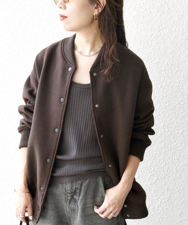 SHIPS any「【WEB限定】SHIPS any: バーシティ ジャケット 24FW」|ブルゾン・スタジャン|