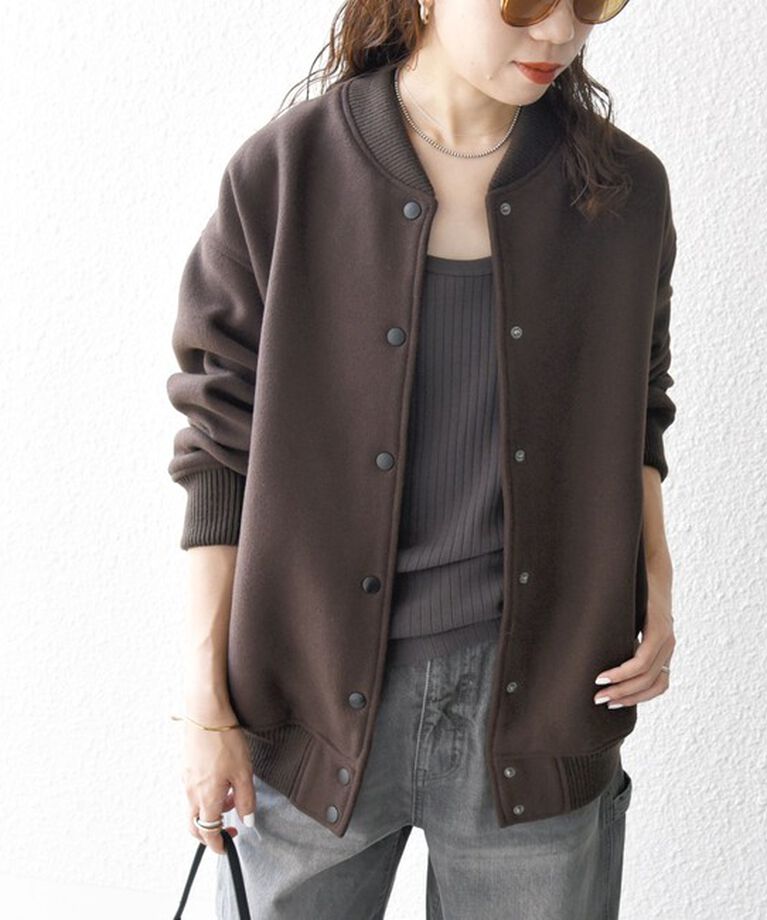 SHIPS any「【WEB限定】SHIPS any: バーシティ ジャケット 24FW」|ブルゾン・スタジャン|