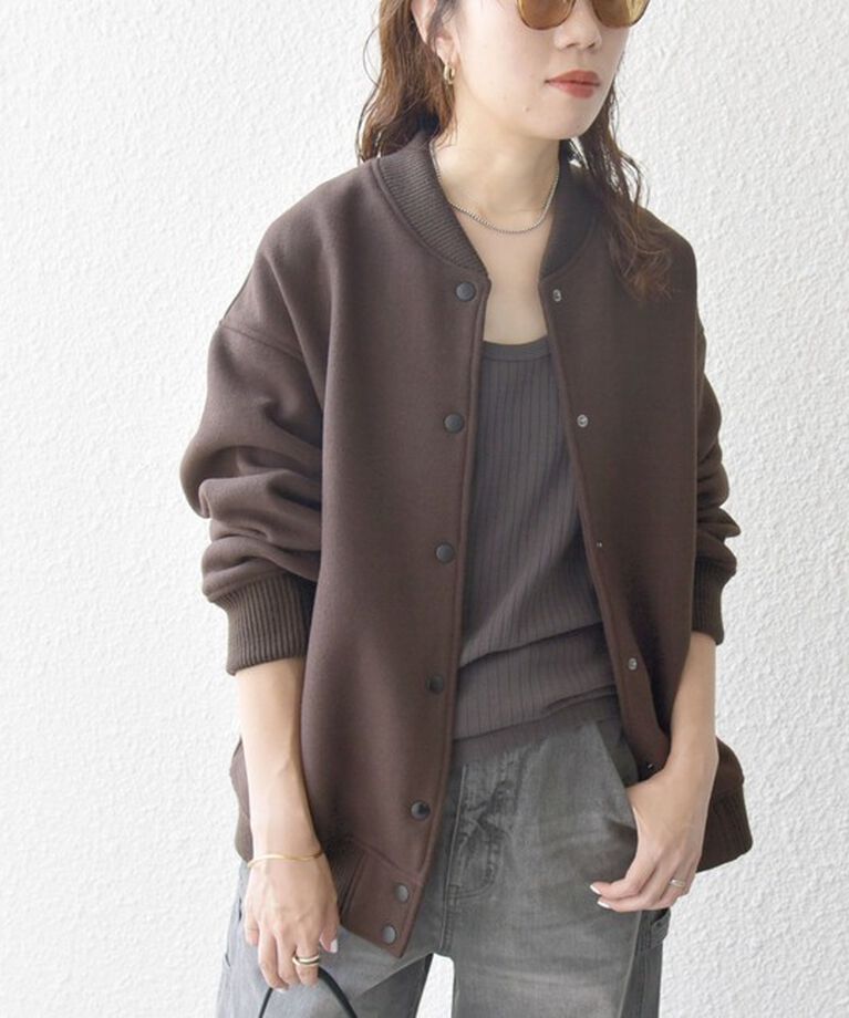 SHIPS any「【WEB限定】SHIPS any: バーシティ ジャケット 24FW」|ブルゾン・スタジャン|