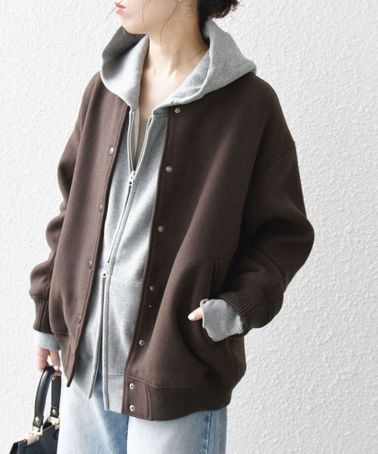 SHIPS any「【WEB限定】SHIPS any: バーシティ ジャケット 24FW」|ブルゾン・スタジャン|