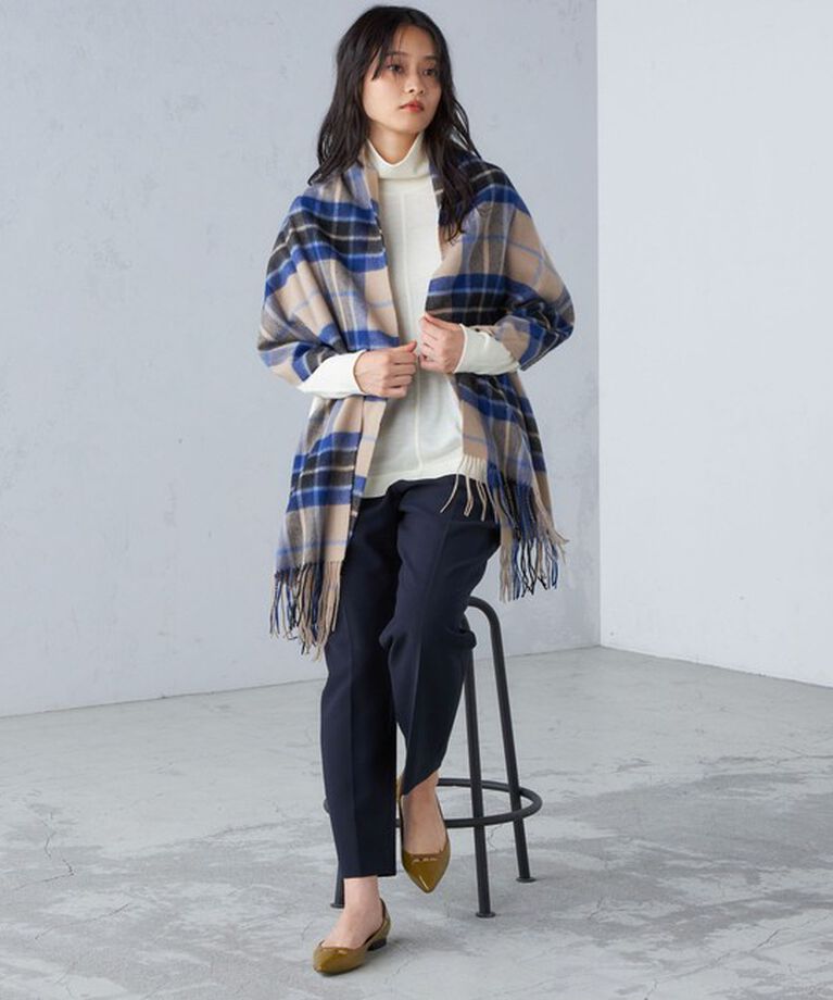 SHIPS for women「チェック カシミヤ ストール」|ストール|