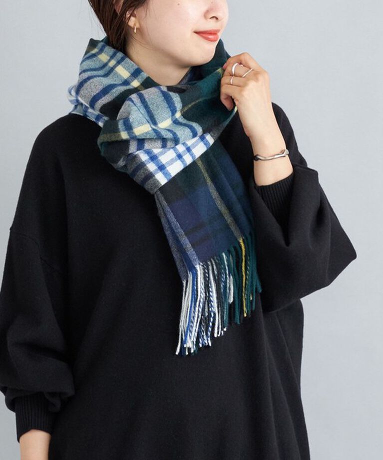 SHIPS for women「チェック カシミヤ ストール」|ストール|