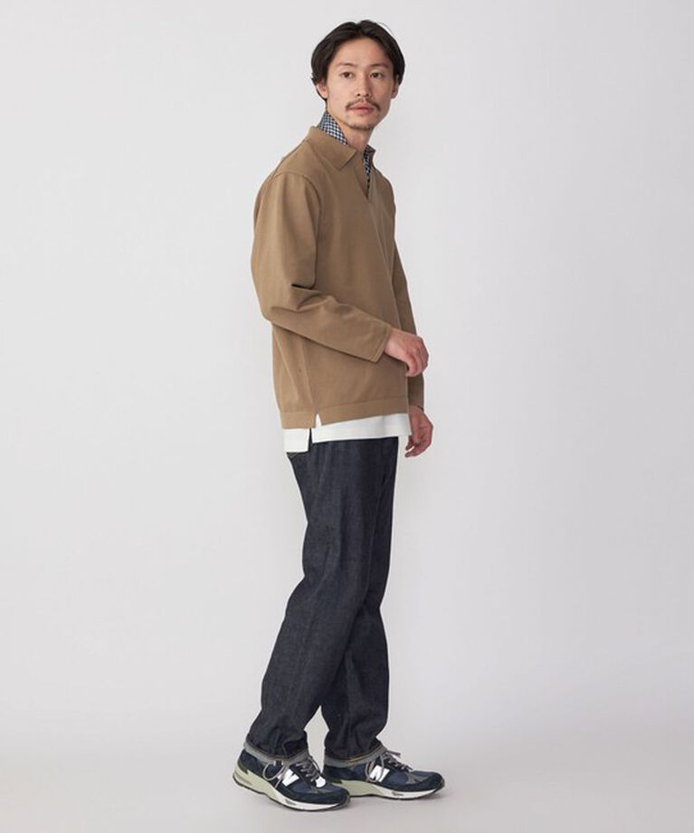 SHIPS「SHIPS:〈手洗い可能〉14ゲージ TEXBRID(R) ミラノリブ スキッパー ポロシャツ」|Tシャツ・カットソー|