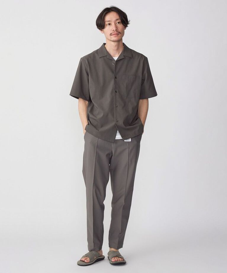 SHIPS「SHIPS: PIEZO JACQUARD 360°ストレッチ ピンタック イージースラックス」|スラックス|