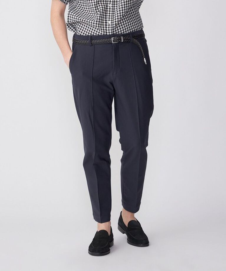 SHIPS「SHIPS: PIEZO JACQUARD 360°ストレッチ ピンタック イージースラックス」|スラックス|