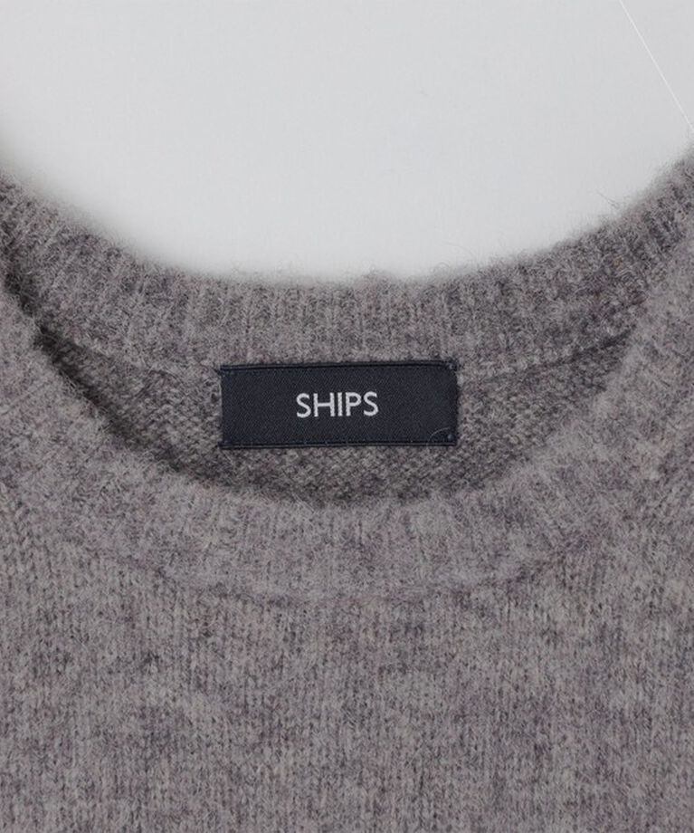 SHIPS「SHIPS: 7ゲージ ウール シャギー クルーネック ニット」|ニット・セーター|