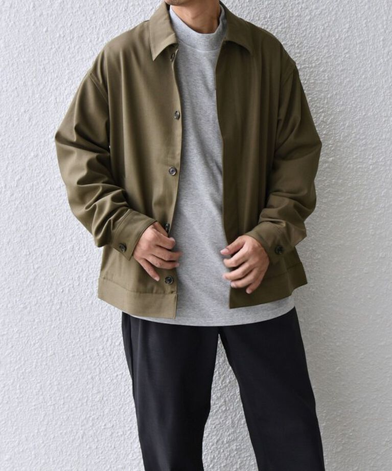 SHIPS any「SHIPS any: 〈手洗い可能〉 ショート ブルゾン 24FW◇」|ブルゾン・スタジャン|ライトオリーブ