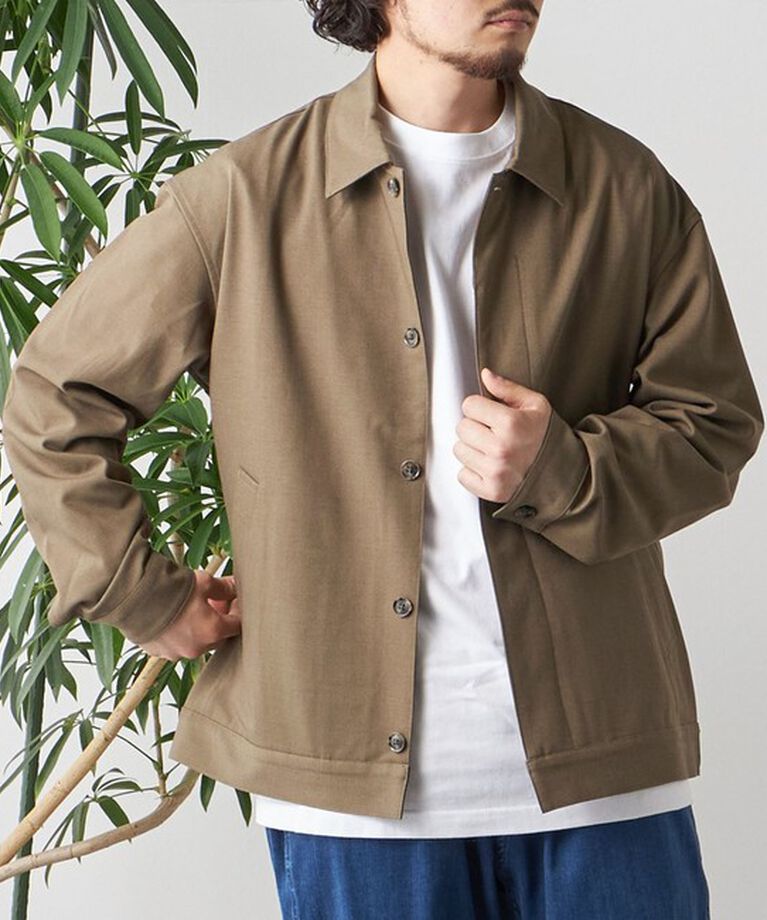 SHIPS any「SHIPS any: 〈手洗い可能〉 ショート ブルゾン 24FW◇」|ブルゾン・スタジャン|オリーブ