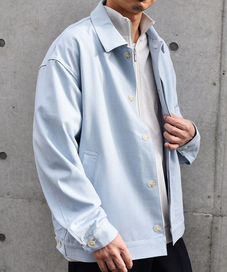 SHIPS any「SHIPS any: 〈手洗い可能〉 ショート ブルゾン 24FW◇」|ブルゾン・スタジャン|ライトブルー