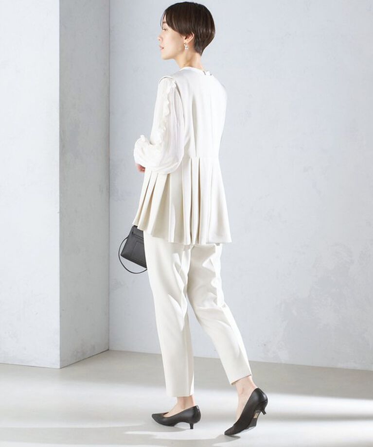 SHIPS for women「〈セレモニー対応可〉〈手洗い可能〉ダブルクロス パンツ 24SS（セットアップ対応）◇」|その他|