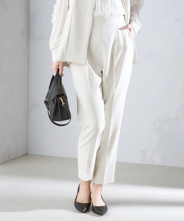 SHIPS for women「〈セレモニー対応可〉〈手洗い可能〉ダブルクロス パンツ 24SS（セットアップ対応）◇」|その他|