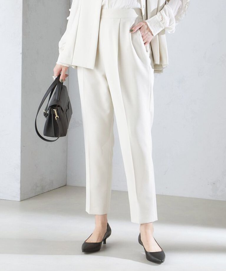 SHIPS for women「〈セレモニー対応可〉〈手洗い可能〉ダブルクロス パンツ 24SS（セットアップ対応）◇」|その他|