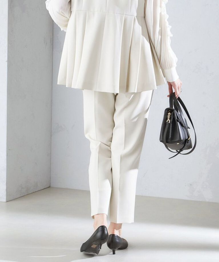 SHIPS for women「〈セレモニー対応可〉〈手洗い可能〉ダブルクロス パンツ 24SS（セットアップ対応）◇」|その他|