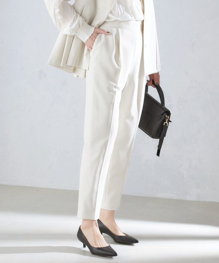 SHIPS for women「〈セレモニー対応可〉〈手洗い可能〉ダブルクロス パンツ 24SS（セットアップ対応）◇」|その他|