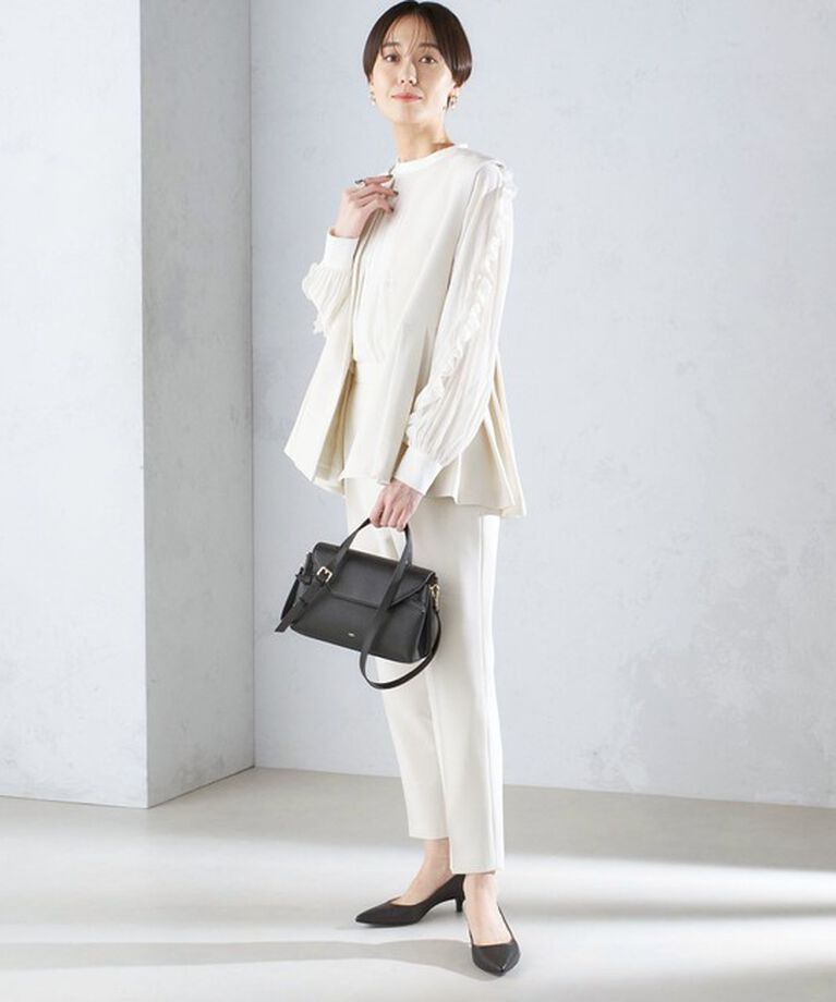 SHIPS for women「〈セレモニー対応可〉〈手洗い可能〉ダブルクロス パンツ 24SS（セットアップ対応）◇」|その他|