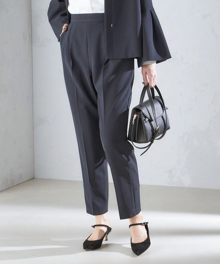 SHIPS for women「〈セレモニー対応可〉〈手洗い可能〉ダブルクロス パンツ 24SS（セットアップ対応）◇」|その他|