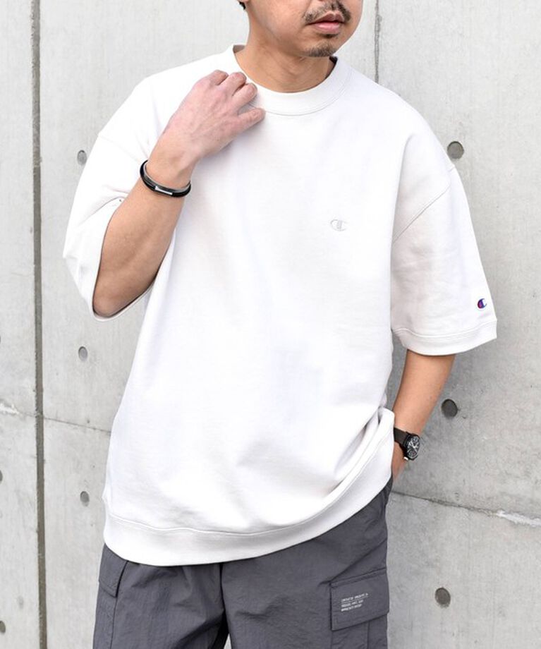 SHIPS any「【SHIPS any別注】Champion: 1トーン ロゴ ライト スウェット Tシャツ◇」|Tシャツ・カットソー|