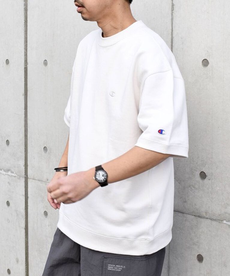 SHIPS any「【SHIPS any別注】Champion: 1トーン ロゴ ライト スウェット Tシャツ◇」|Tシャツ・カットソー|