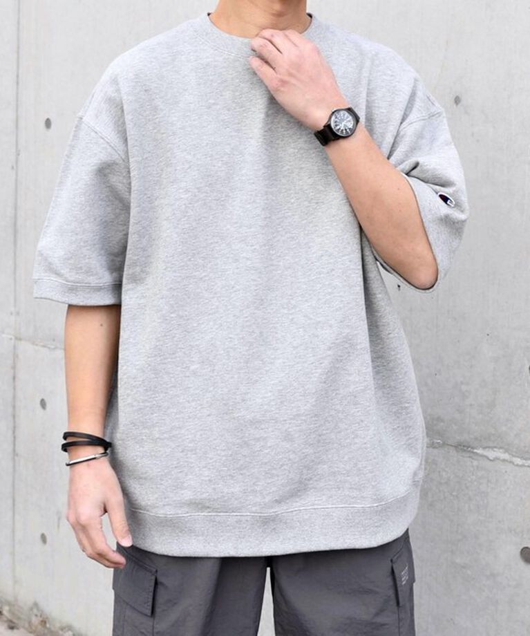 SHIPS any「【SHIPS any別注】Champion: 1トーン ロゴ ライト スウェット Tシャツ◇」|Tシャツ・カットソー|