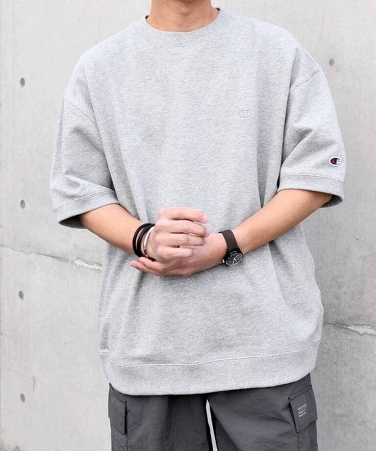 SHIPS any「【SHIPS any別注】Champion: 1トーン ロゴ ライト スウェット Tシャツ◇」|Tシャツ・カットソー|