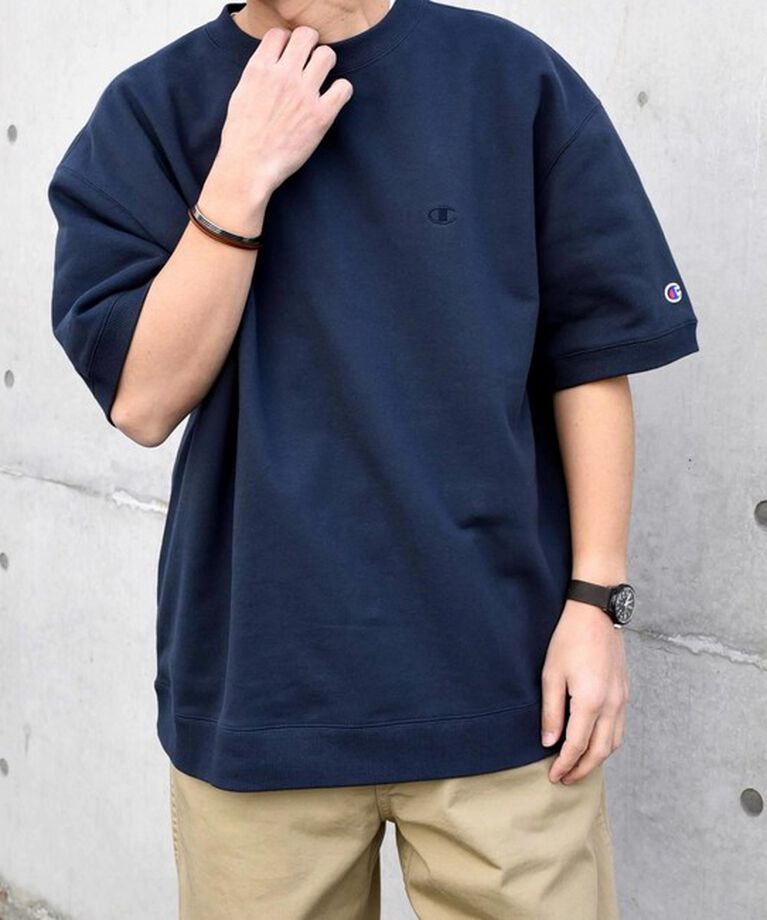 SHIPS any「【SHIPS any別注】Champion: 1トーン ロゴ ライト スウェット Tシャツ◇」|Tシャツ・カットソー|