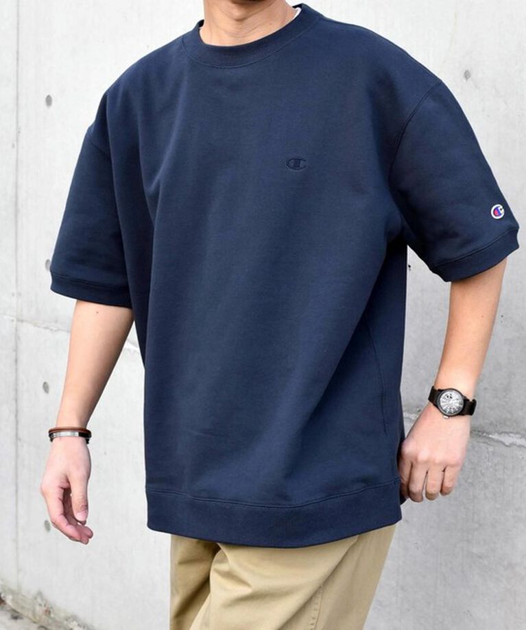 SHIPS any「【SHIPS any別注】Champion: 1トーン ロゴ ライト スウェット Tシャツ◇」|Tシャツ・カットソー|