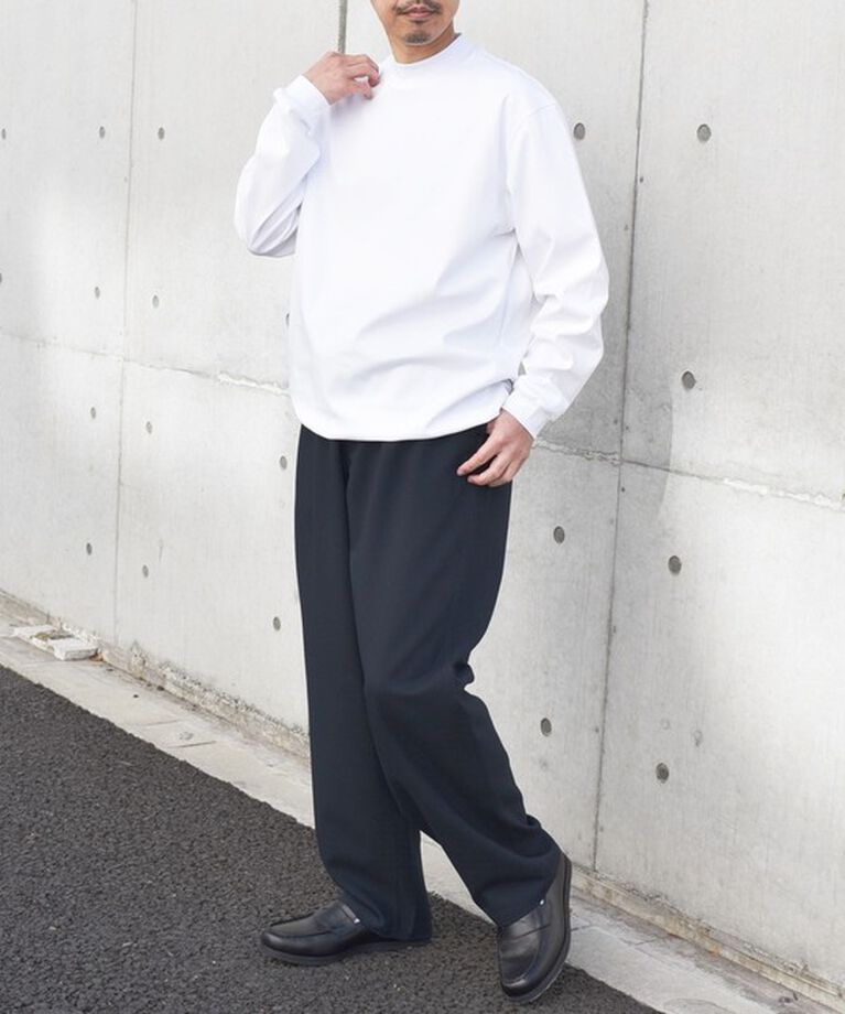 SHIPS any「SHIPS any: スムースコットン モックネック Tシャツ (ロンT)◇」|Tシャツ・カットソー|