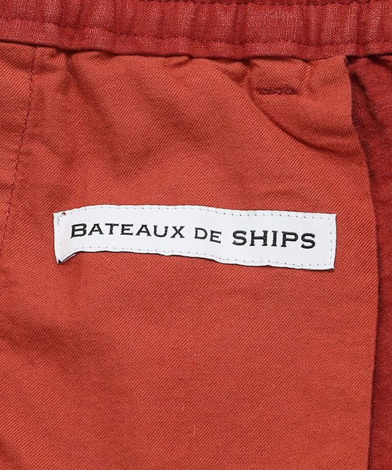 SHIPS「BATEAUX DE SHIPS: リネン ガーメントダイ ワイド イージーパンツ」|チノ|