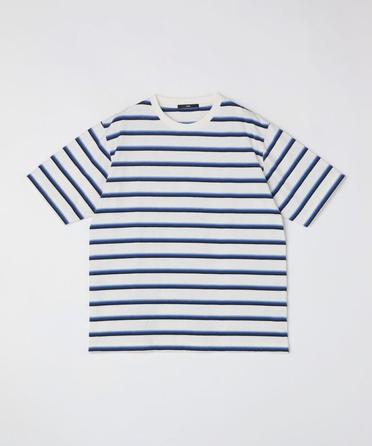 SHIPS「SHIPS: TEXBRID(R) リネン グラデーション ボーダー Tシャツ」|Tシャツ・カットソー|