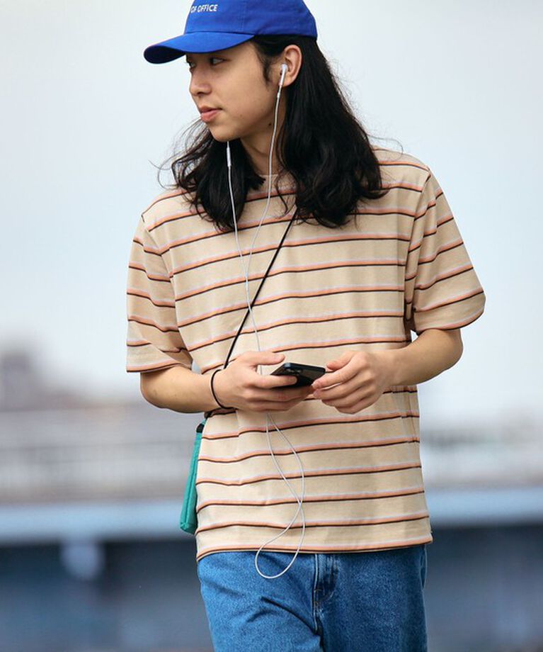 SHIPS「SHIPS: TEXBRID(R) リネン グラデーション ボーダー Tシャツ」|Tシャツ・カットソー|