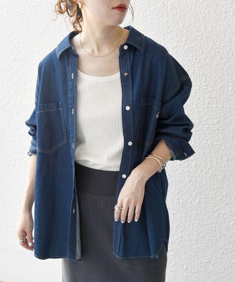 SHIPS any「SHIPS any: デニム ポケット シャツ［SHIPS any DENIM］」|シャツ・ブラウス|