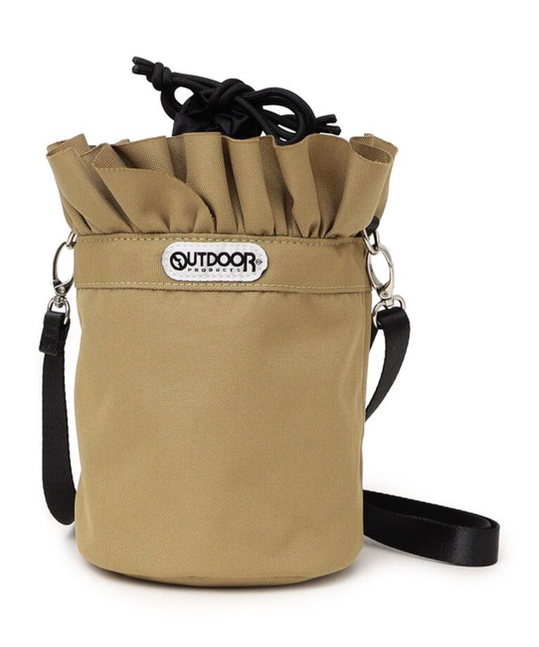 SHIPS any「OUTDOOR PRODUCTS: フリル 巾着 ショルダー バッグ」|ショルダー・メッセンジャー|ベージュ
