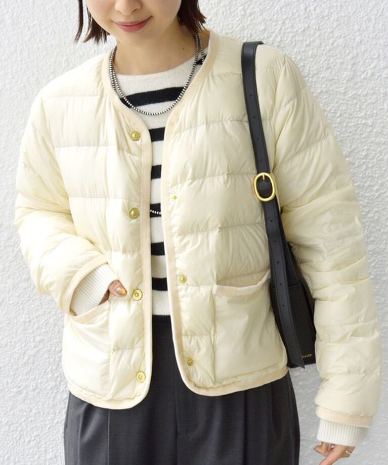 SHIPS for women「【SHIPS別注】TAION:〈手洗い可能〉パイピング ノーカラー ダウン ジャケット」|その他|