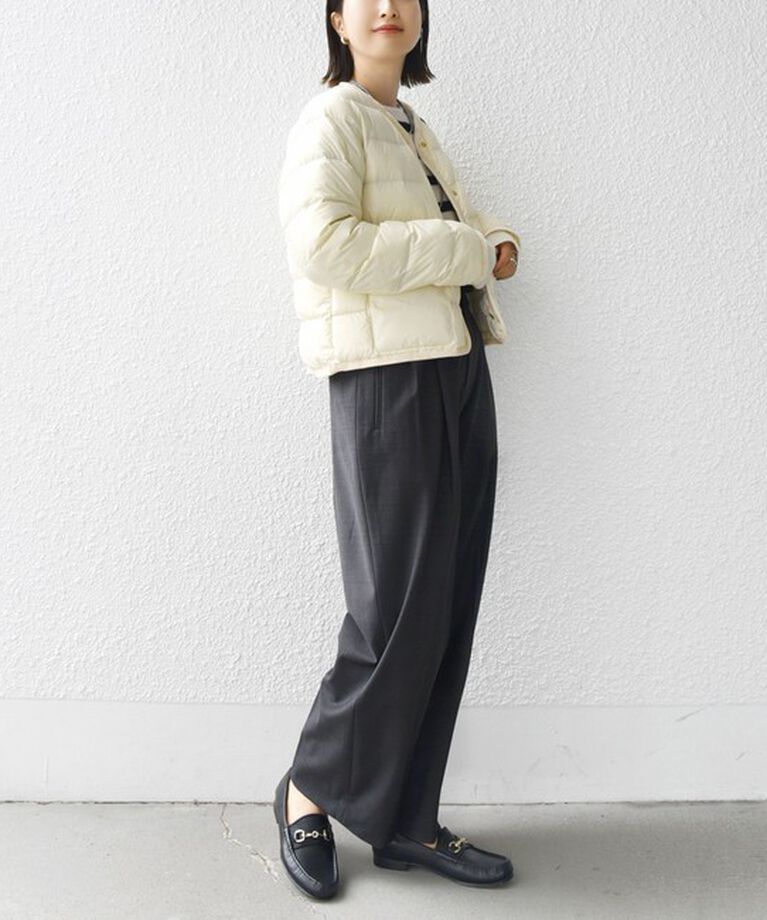 SHIPS for women「【SHIPS別注】TAION:〈手洗い可能〉パイピング ノーカラー ダウン ジャケット」|その他|