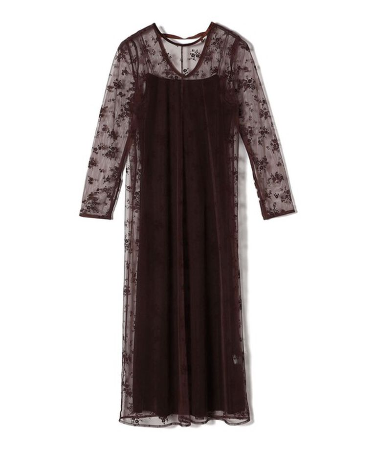 SHIPS for women「〈結婚式・パーティ〉kaene:フロッキー レース ポリエステルベロア 2WAY ドレス」|ワンピース|