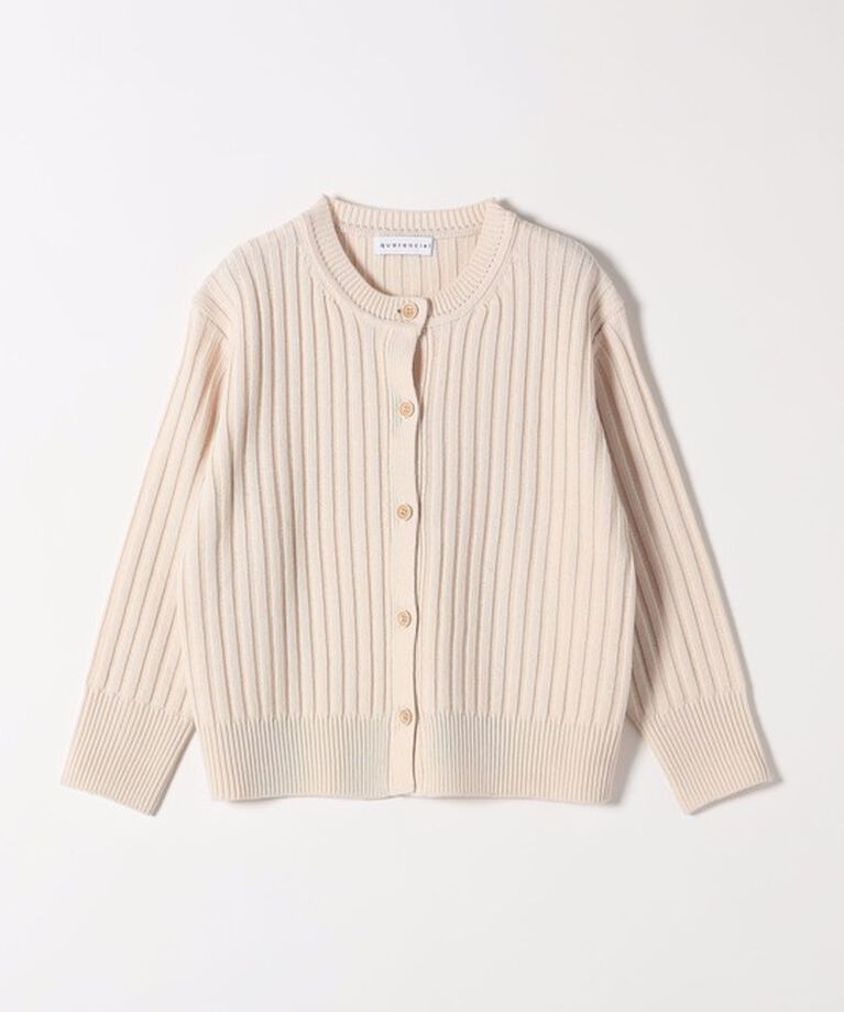 quaranciel「quaranciel:〈手洗い可能〉ファインウール ワイド リブ クルーネック カーディガン」|カーディガン|
