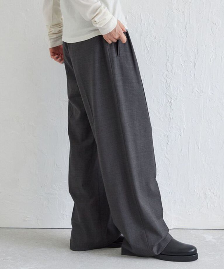 SHIPS for women「Wai＋:〈手洗い可能〉ウール混 2タック スラックス」|スラックス|