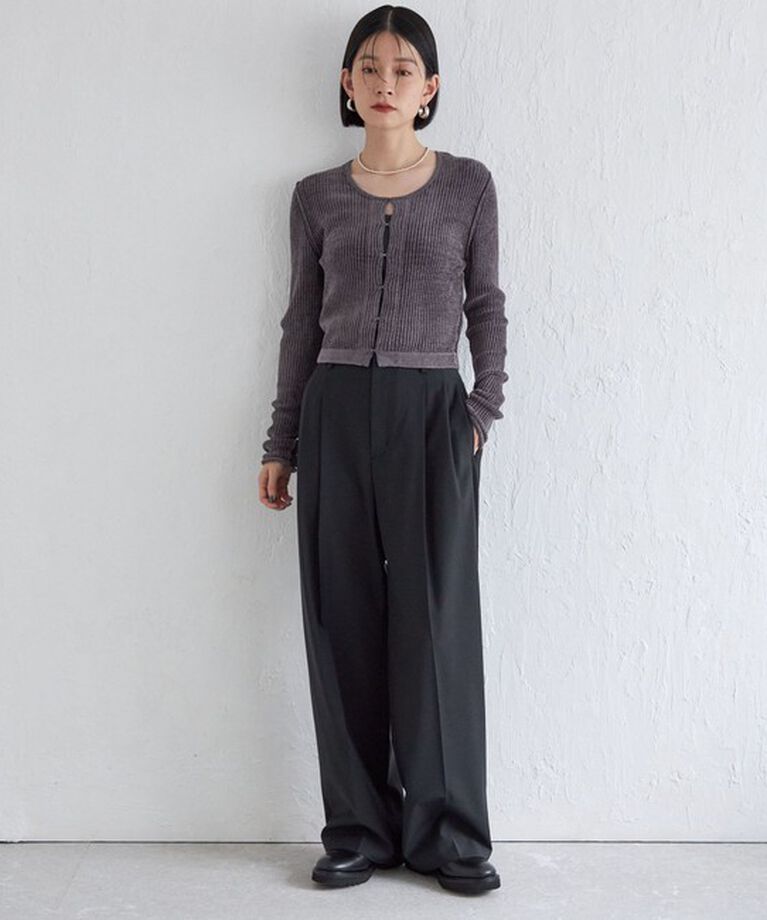 SHIPS for women「Wai＋:〈手洗い可能〉ウール混 2タック スラックス」|スラックス|