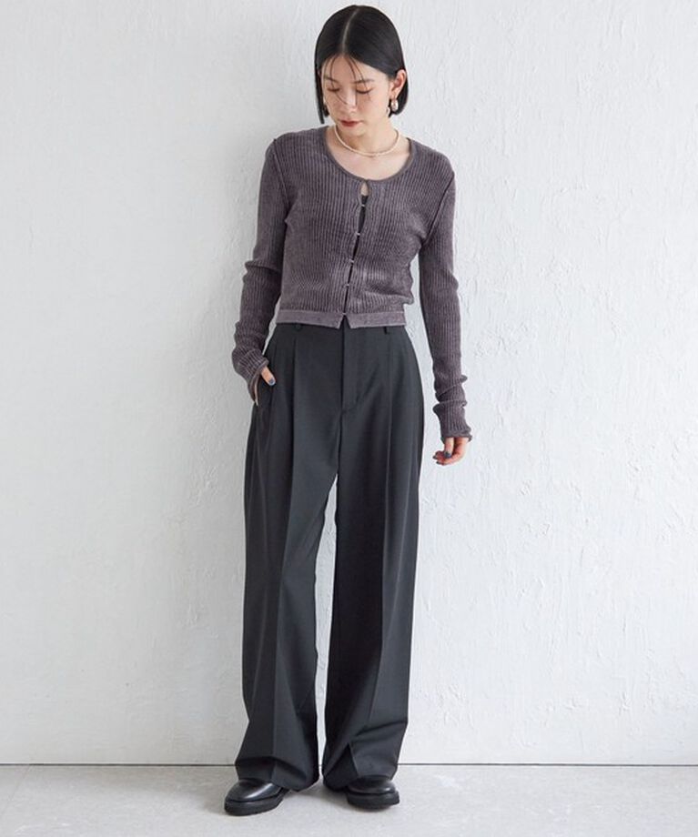 SHIPS for women「Wai＋:〈手洗い可能〉ウール混 2タック スラックス」|スラックス|